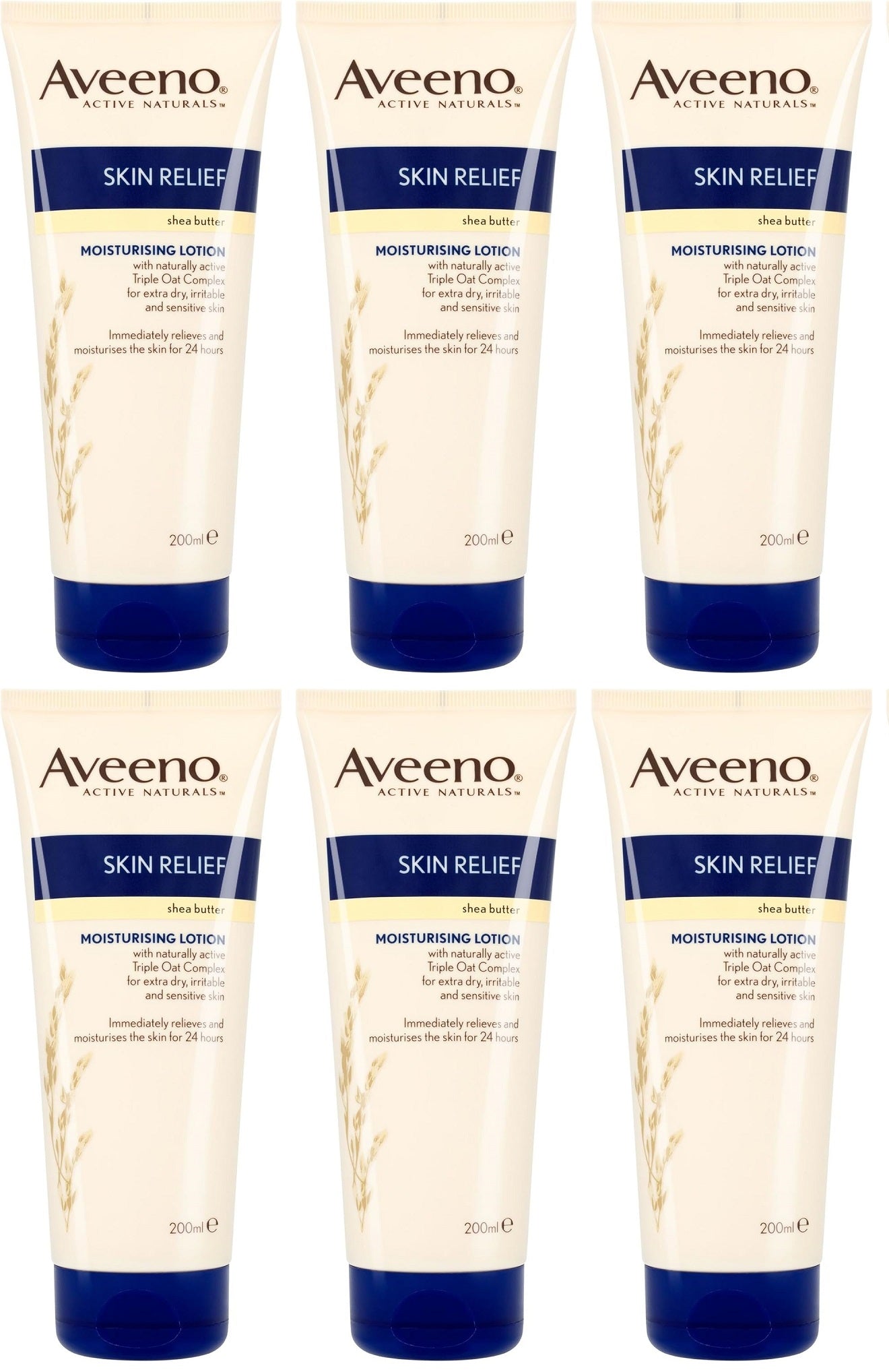 6 x Aveeno Skin Relief Moisturising Lotion 200Ml