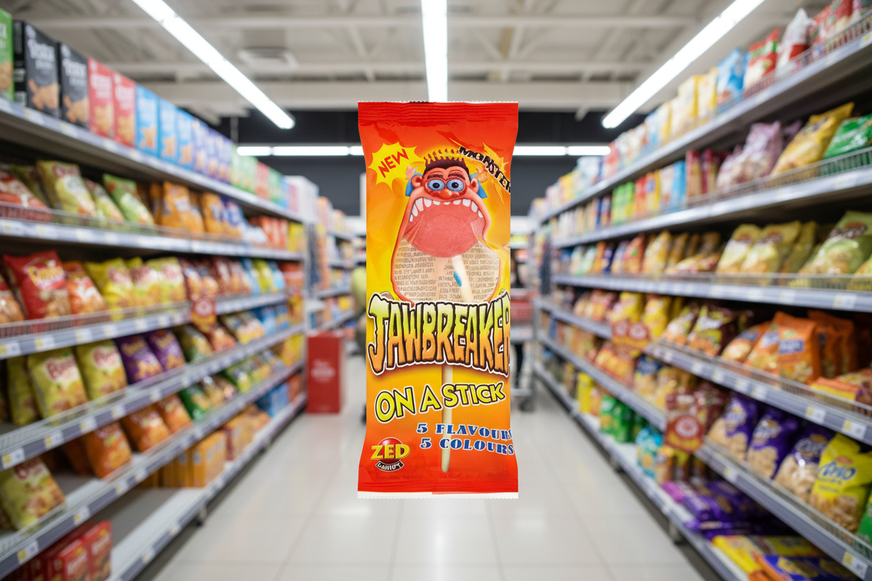 15 x Jawbreaker Zed Candy On A Stick 60G