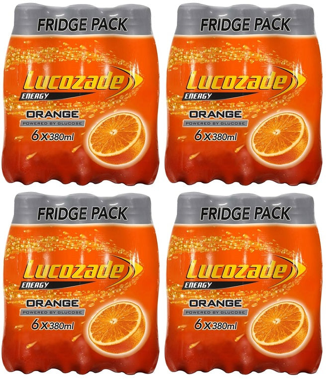 4 x Lucozade Energy Orange 6Pk - 6X380ML