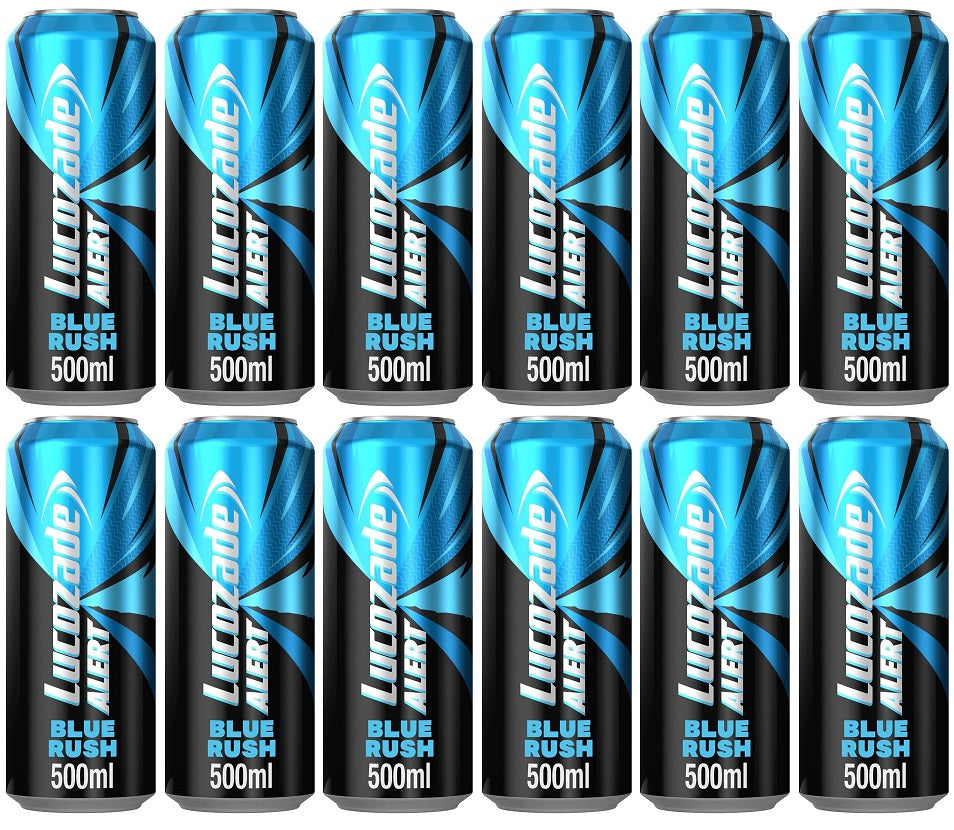 12 x Lucozade Alert Blue Rush - 500ML