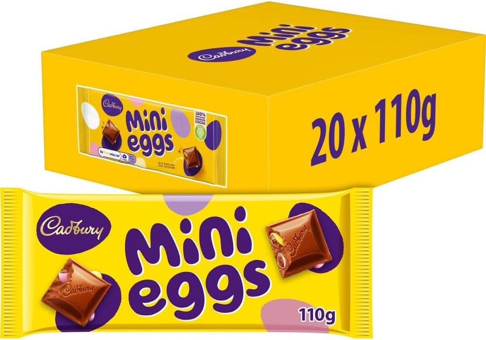 20 x Cadbury Mini Eggs Chocolate Bar Tablet - 110GM