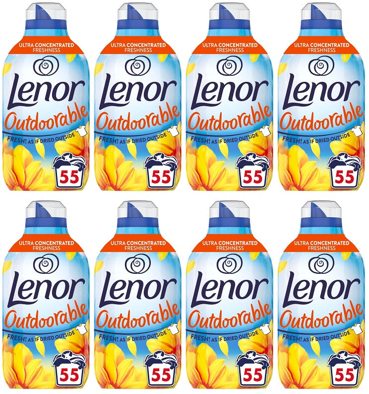 8 x Lenor Outdoorable Summer Breeze 55 Wash - 770ML