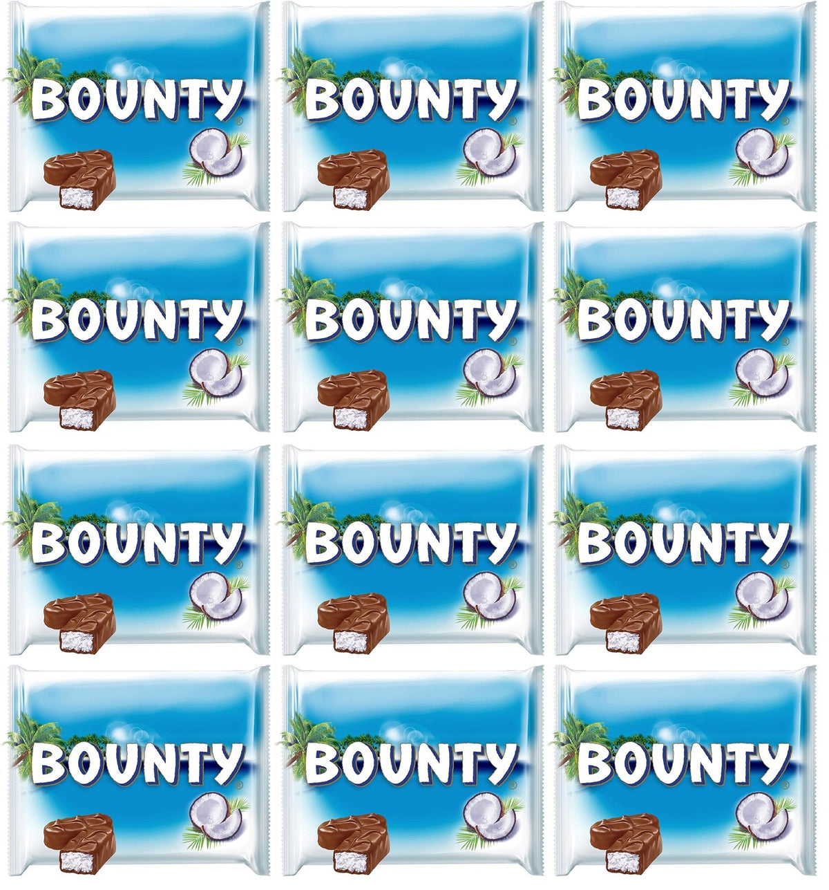 12 X Bounty Milk Chocolate 7Pk - 399Gm