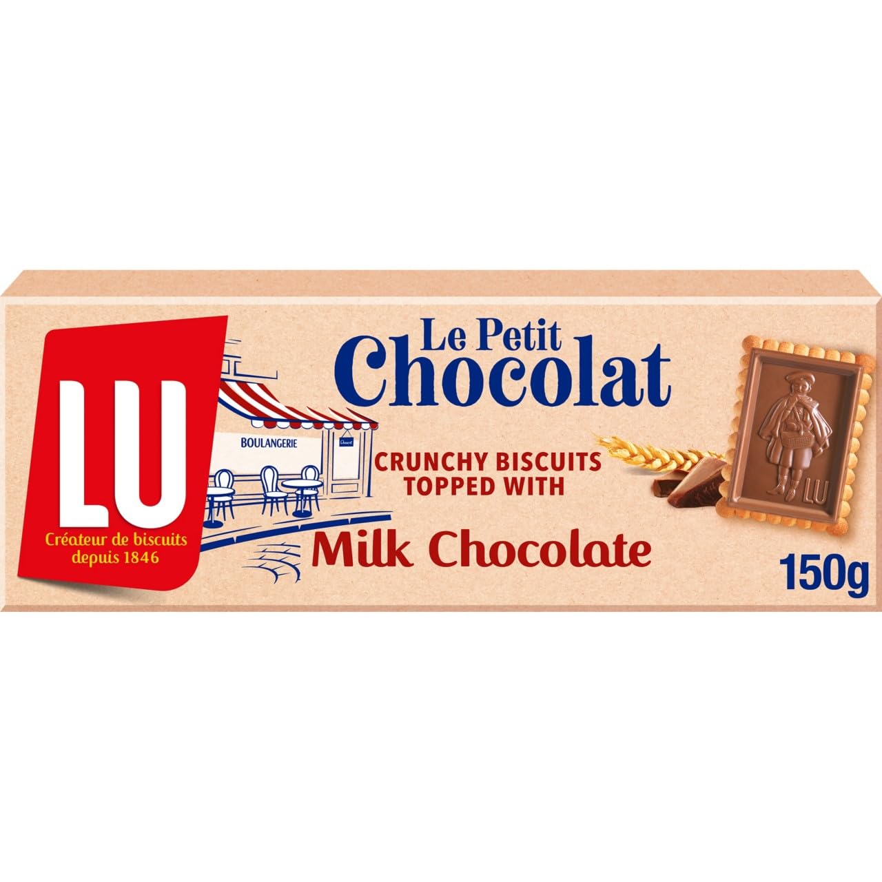 20 X Lu Le Petit Chocolate Biscuits - 150Gm