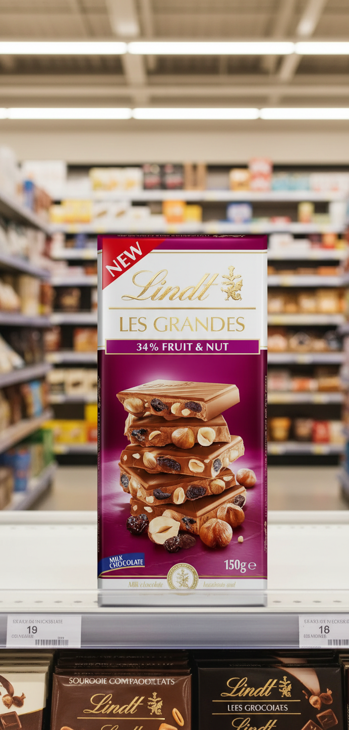 13 x Lindt Les Grandes Fruit & Nut - 150GM