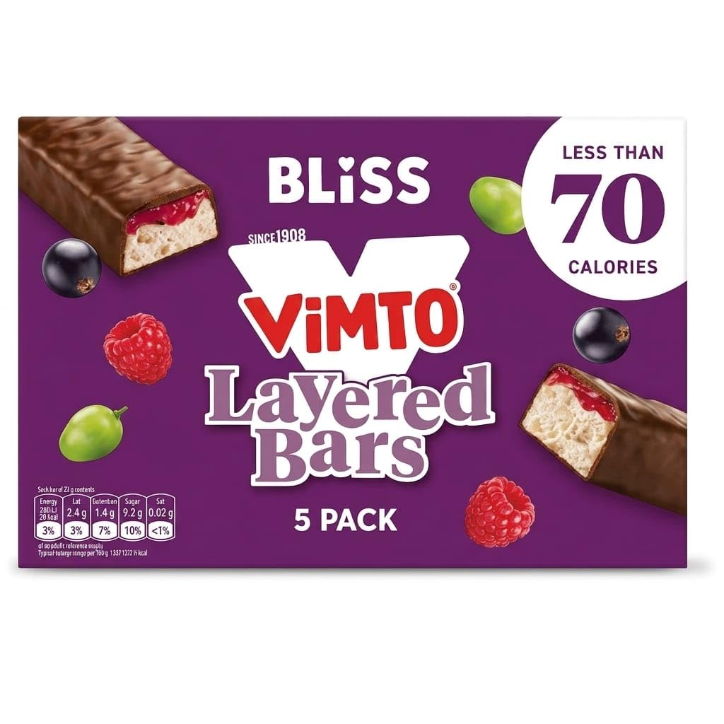 12 X Bliss Vimto Layered Bars 5Pk - 5 X 20G