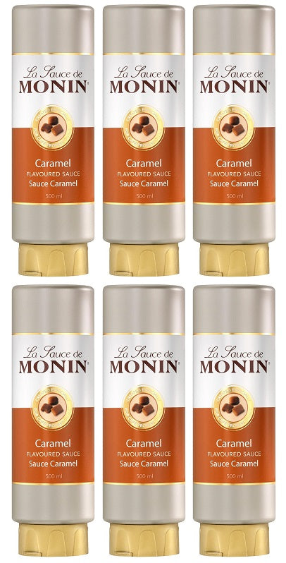 6 x Monin Caramel Sauce 500Ml