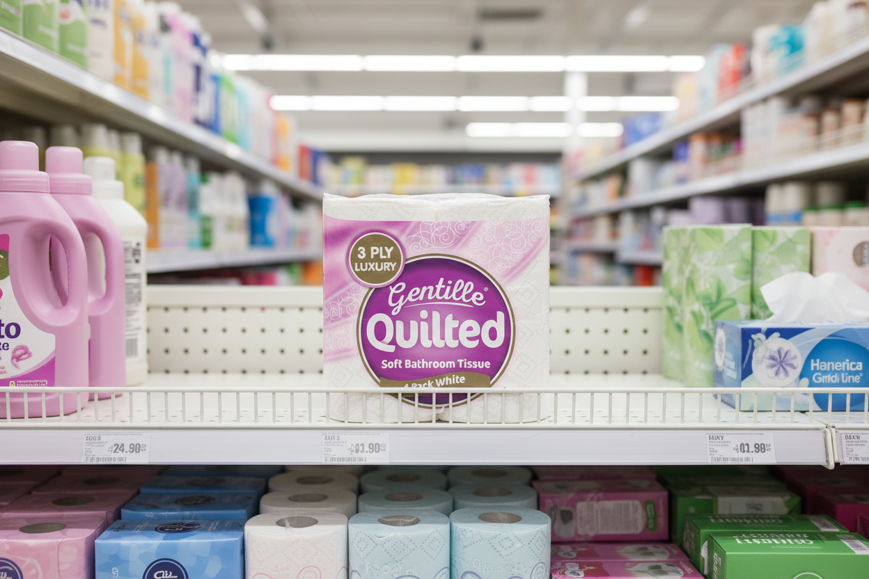 10 x Gentille Quilted Toilet Tissue - 4 PACK