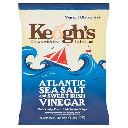 24 x Keogh's Atlantic Sea Salt And Sweet Irish Vinegar 45G