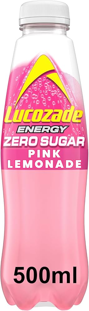 12 x Lucozade Zero Pink Lemonade - 500ML