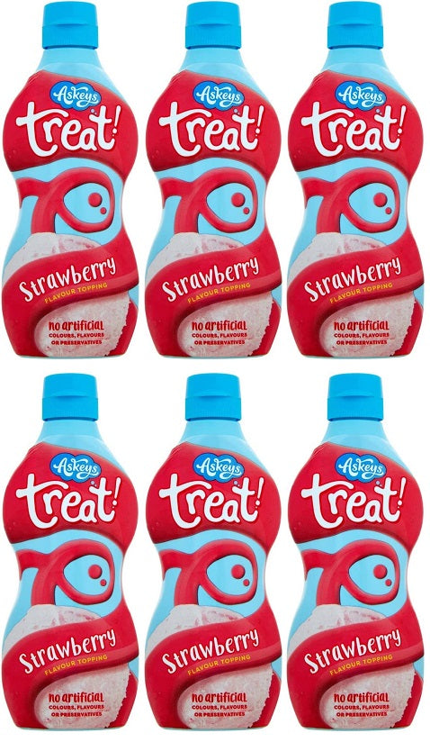 6 x Askeys Treat Strawberry Syrup - 325G