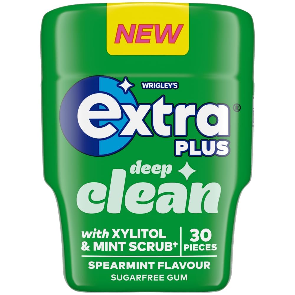 6 X Extra Plus Clean Spearmint Chewing Gum - 30 Piece