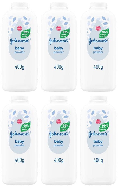 6 x Johnsons Baby Powder - 400GM