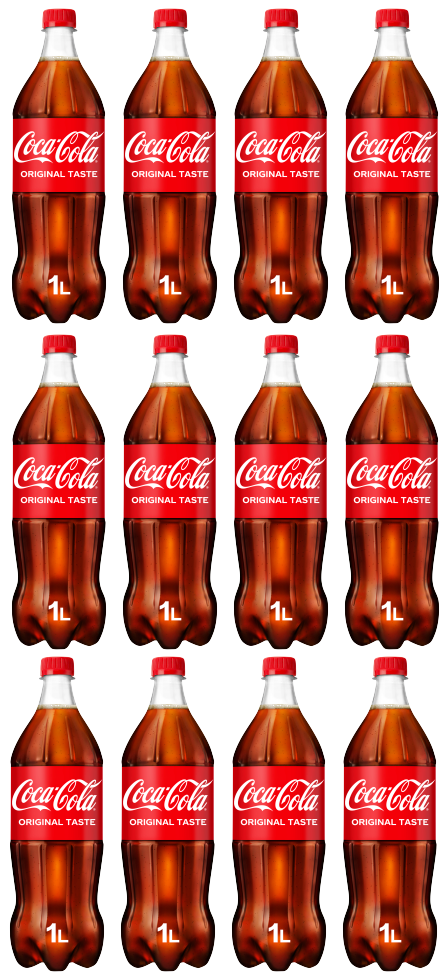 12 x Coca Cola Bottle (Coke) 1 Ltr