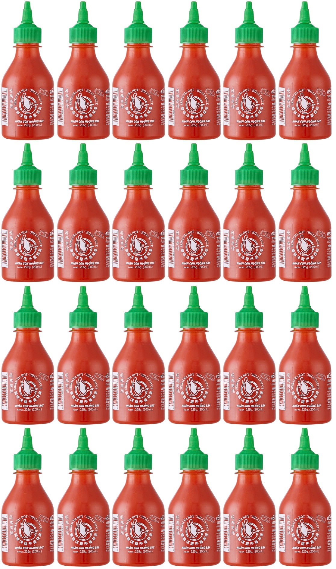 24 x Flying Goose Sriracha Hot Chilli Sauce 200ml - 200ML