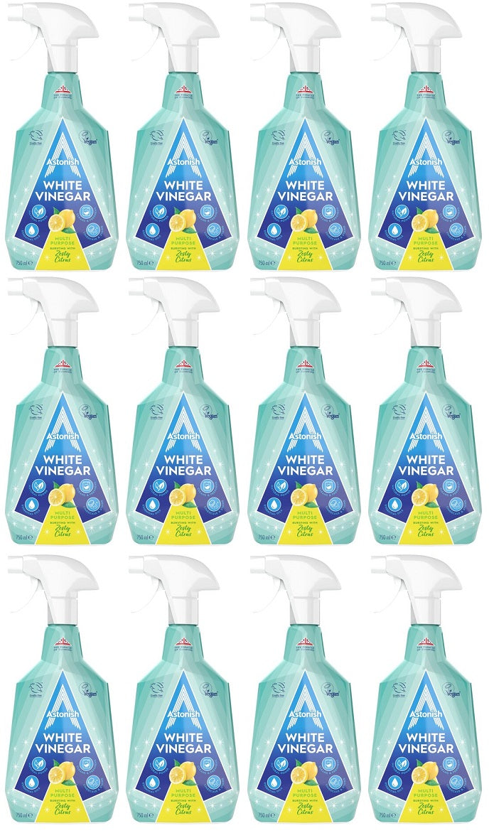 12 x Astonish White Vinegar Zesty Citrus - 750ML