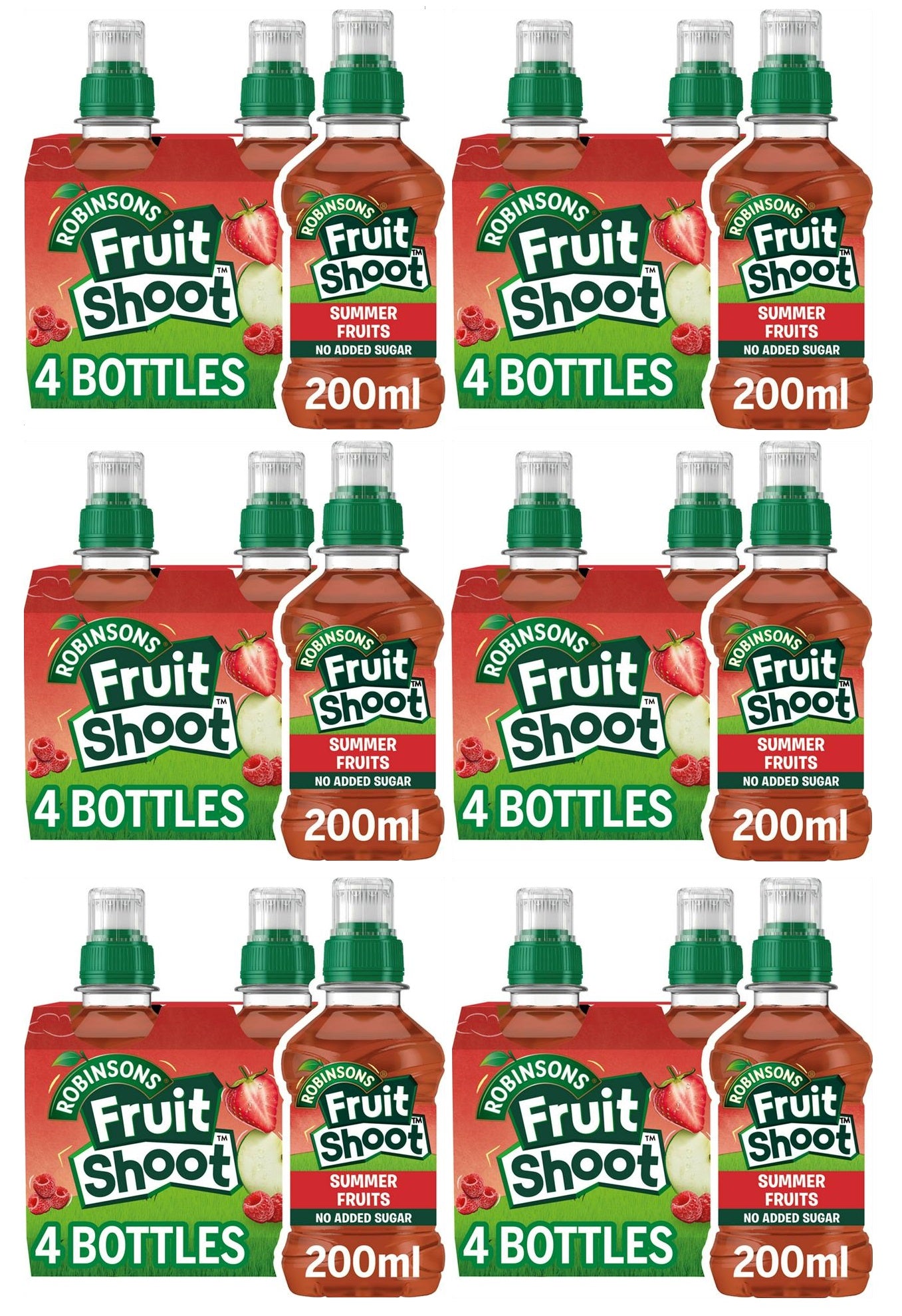 6 x Fruit Shoot 4Pk Summer Fruits 4X200M