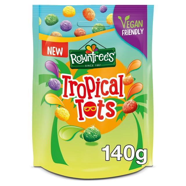 10 x Rowntree's Tropical Tots Vegan Friendly Sweets Sharing Bag 140G