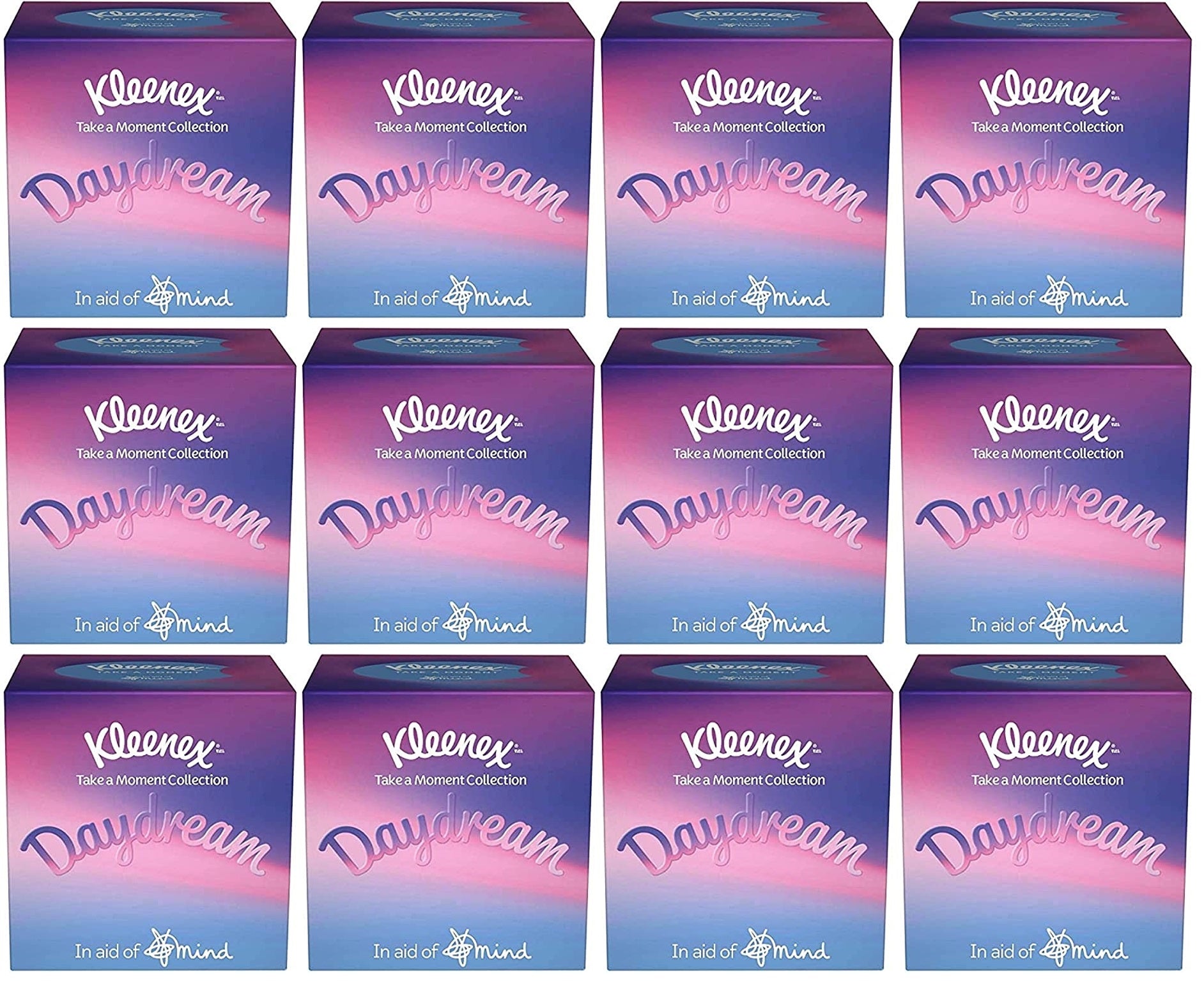 12 x Kleenex Supporting Mind - Single Cube Tissue Box