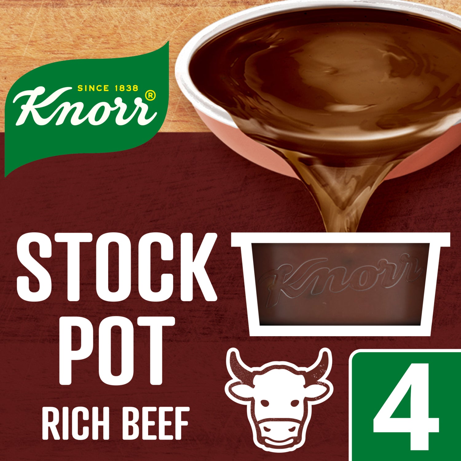 8 x Knorr  Stock Pots Rich Beef 4X 28 G