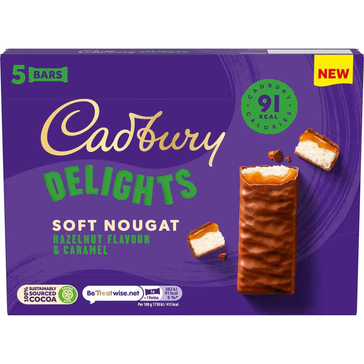 9 x Cad Delights Hazelnut 5Pk 110G 9Ca