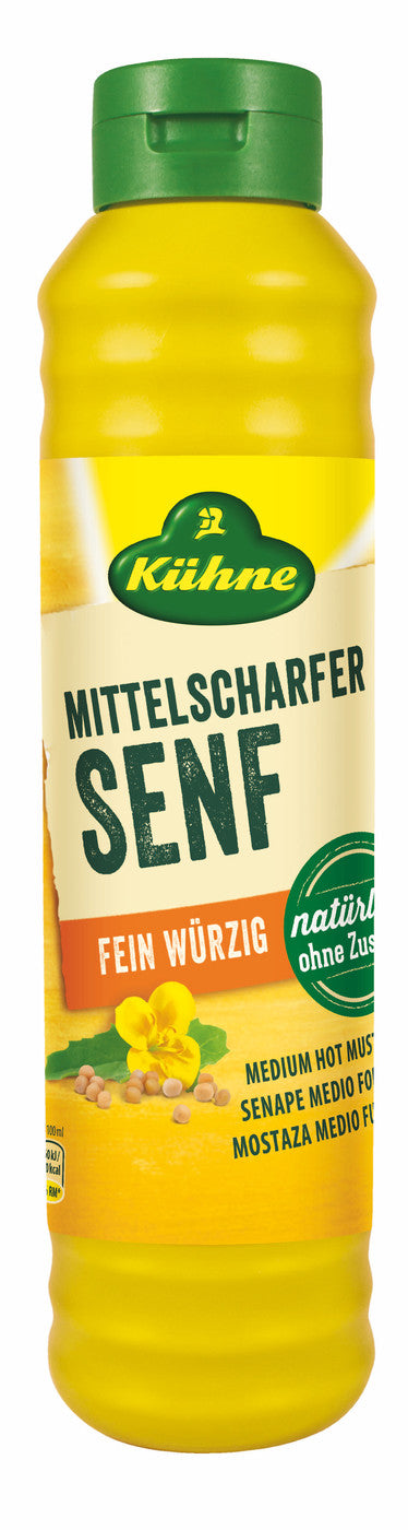 10 x Kühne Medium Hot Mustard 875Ml