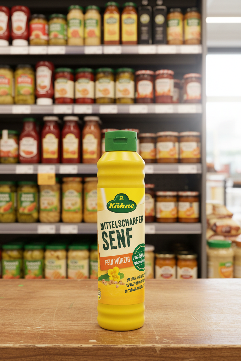 Kühne Medium Hot Mustard 875Ml