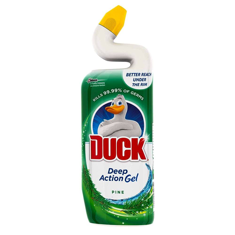 8 x Duck Deep Action Gel Toilet Liquid Cleaner Pine 750Ml