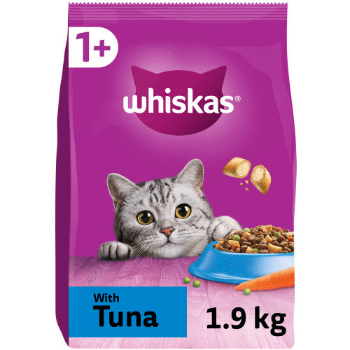 4 x Whiskas 1+ With Glorious Tuna 1.9Kg