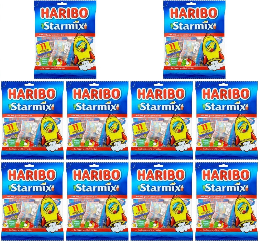 10 x Haribo Starmix Multipack Bag 176G