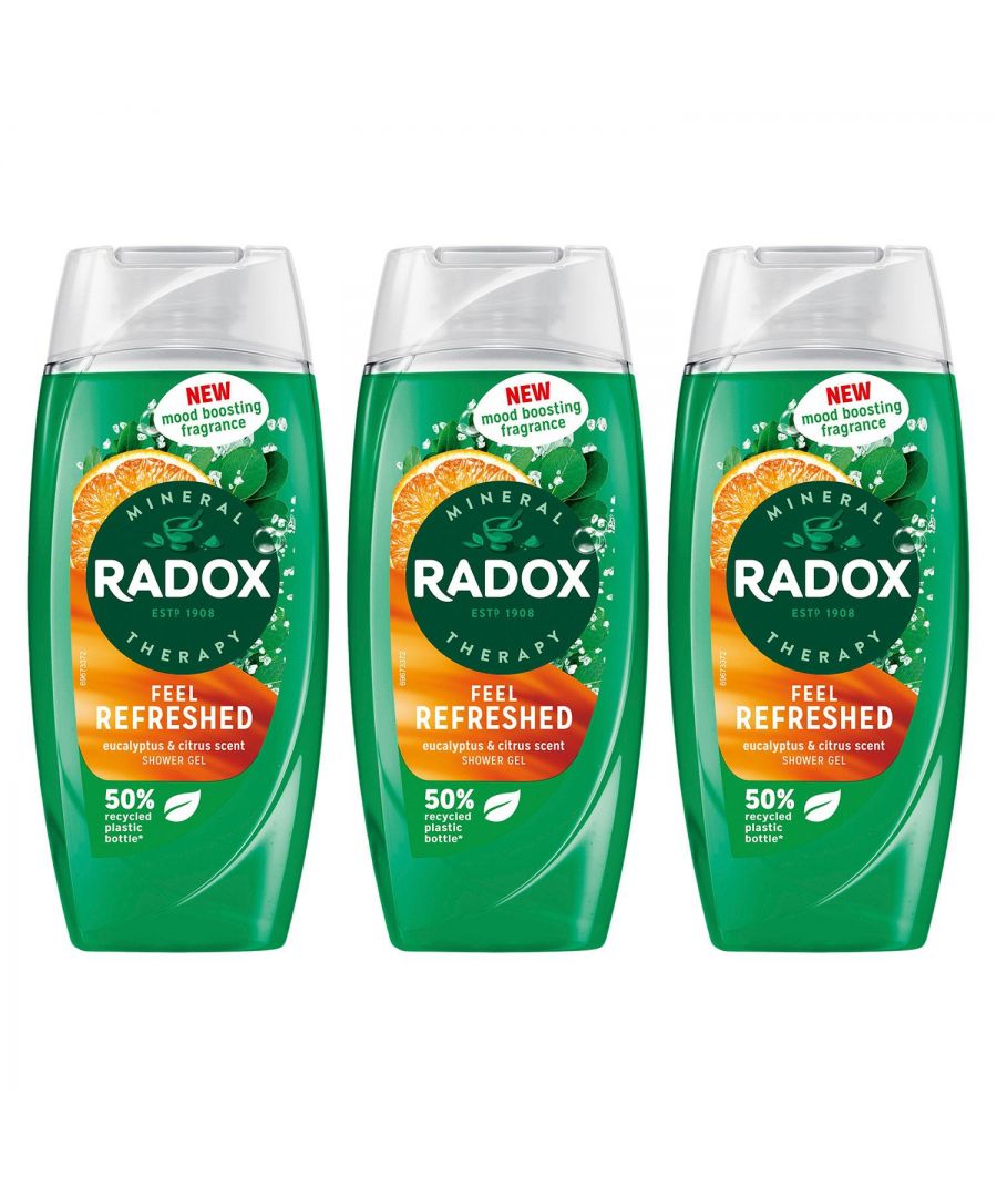 6 x Radox Mineral Therapy Body Wash Feel Refreshed 225 Ml