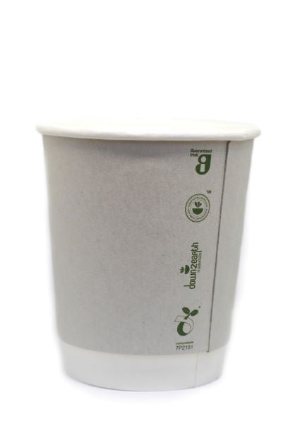 20 x D2E Cup Double Wall 8Oz White 25Pk X 20