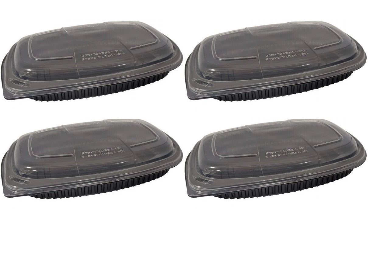 4 x 2 Compartment Container & Lid Combo 34Oz