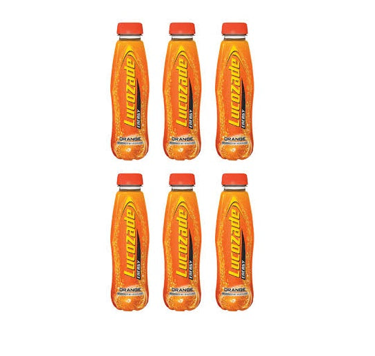 6 X Lucozade Energy Orange 380Ml