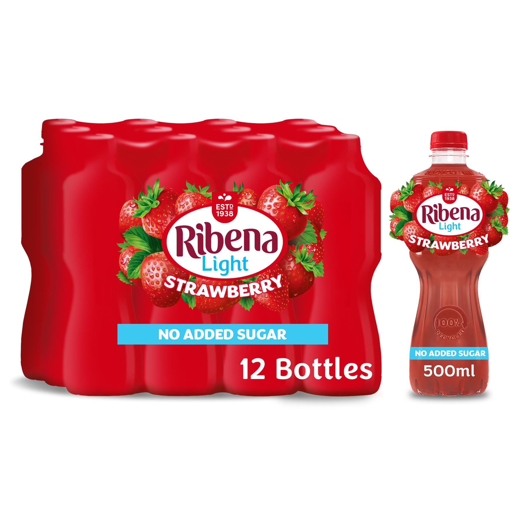 12 x Ribena Light Strawberry - 500ML