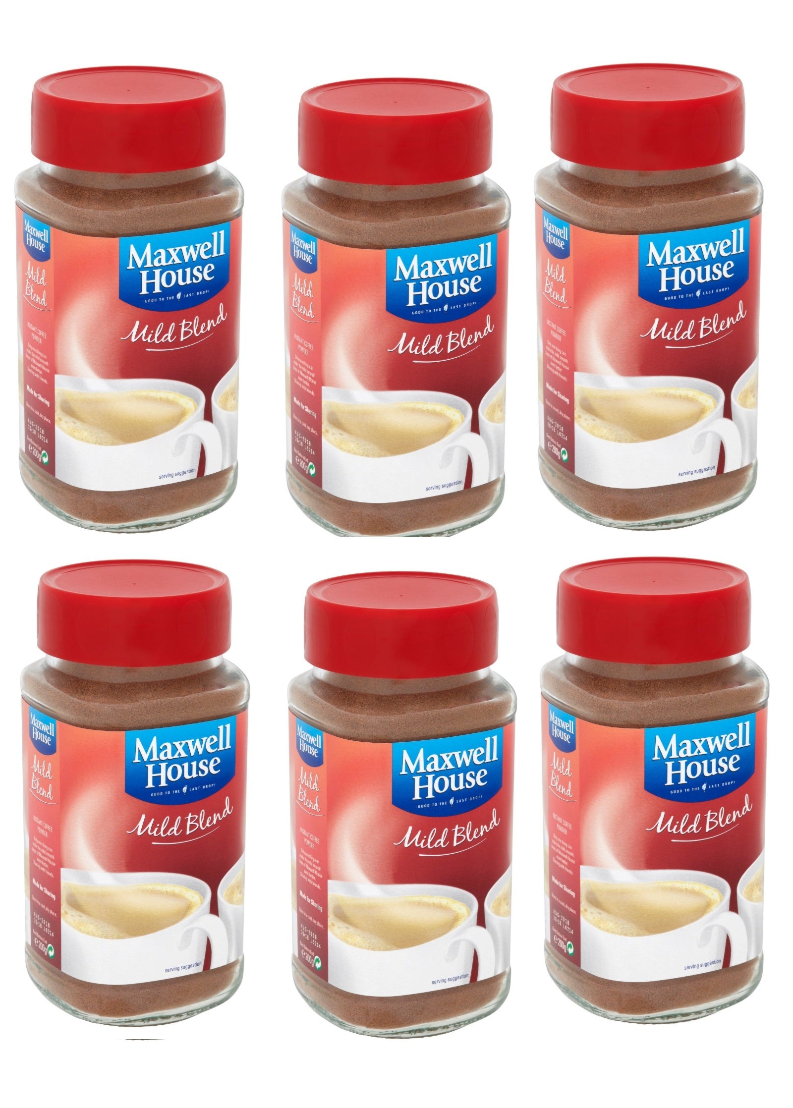 6 x Maxwell House Coffee Powder Mild - 100Gm