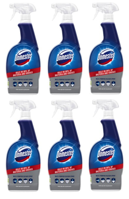 6 x Domestos Spray Bleach - 700Ml