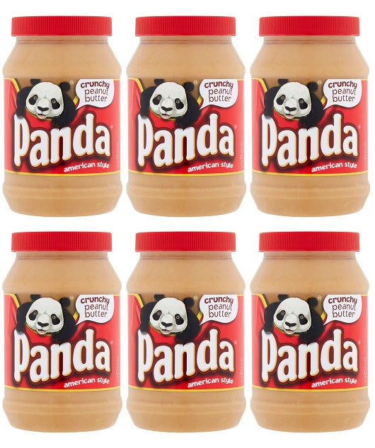 6 x Panda American Style Crunchy Peanut Butter 510G