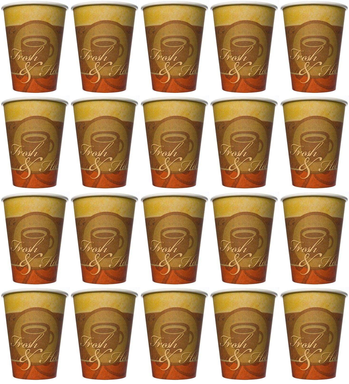 20 x 8Oz Fresh And Hot Pe Single Wall Cup