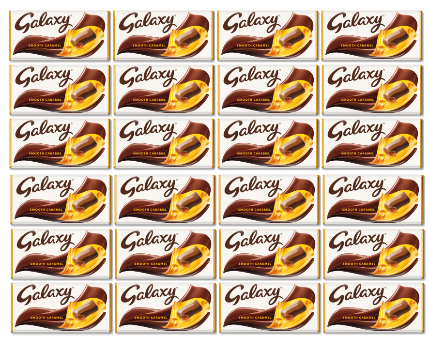 24 x Galaxy Caramel Chocolate Bar 135G