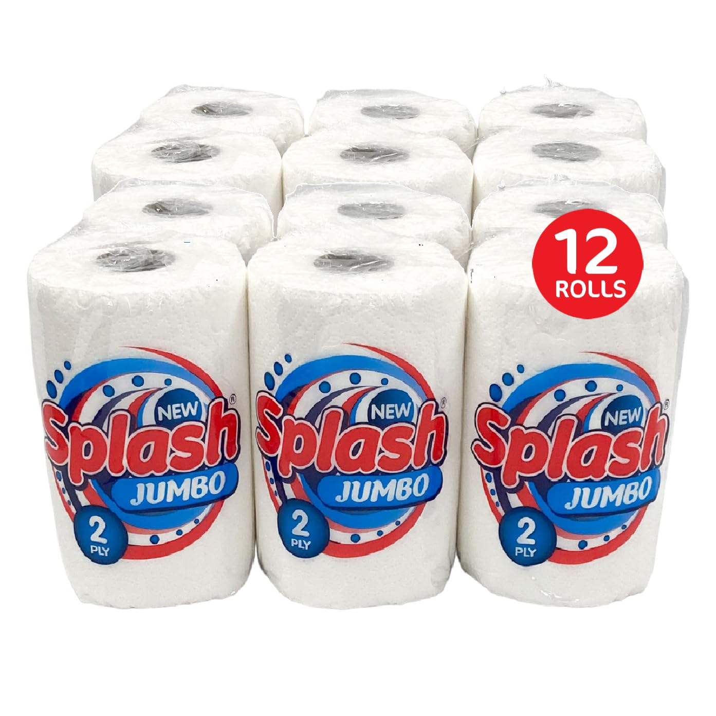 12 x Splash Jumbo Kitchen Roll - 1 PACK