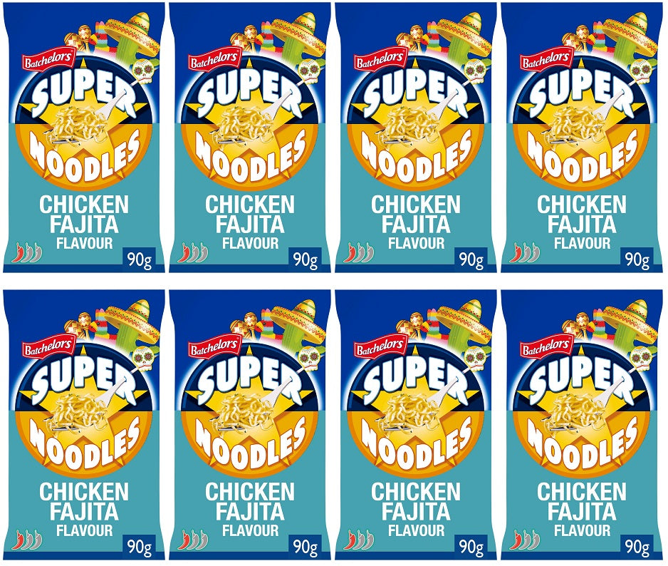 8 x Batchelors Supernoodles Chicken Fajita  - 90