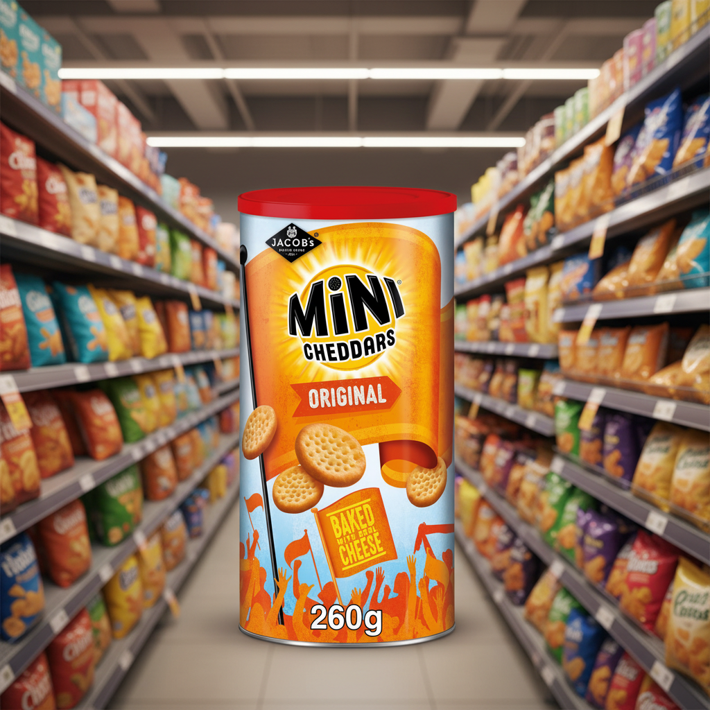 6 X Mini Cheddars Original Caddy - 260Gm