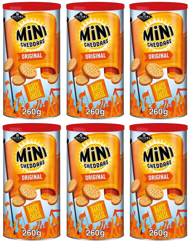 6 X Mini Cheddars Original Caddy - 260Gm