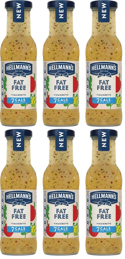 6 x Hellmann's  Vinaigrette Fat Free 250 Ml