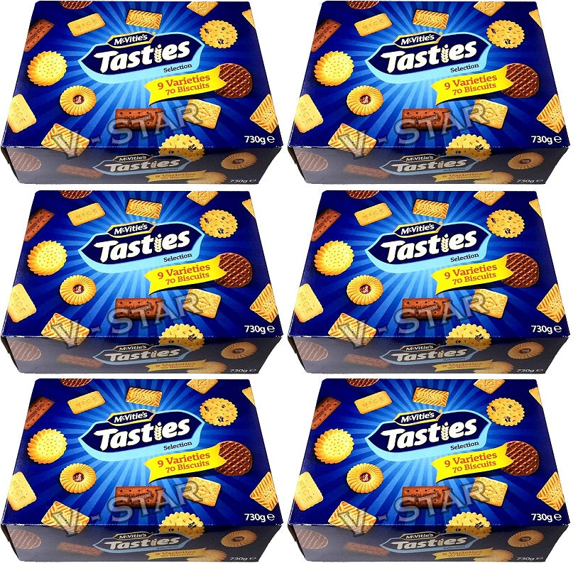 6 X Tasties Assortment Case - 730Gm