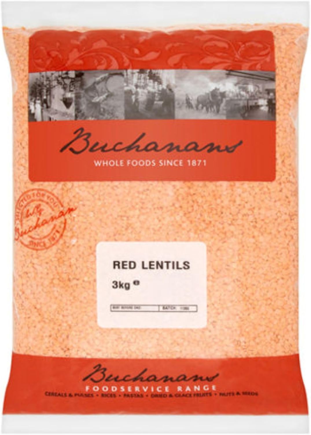 Buchanans Red Lentils 3Kg