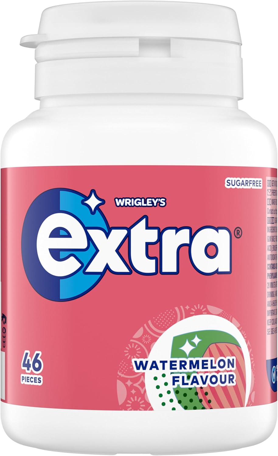 6 x Extra Watermelon Chewing Gum Bottle 46pce - 46 PCE