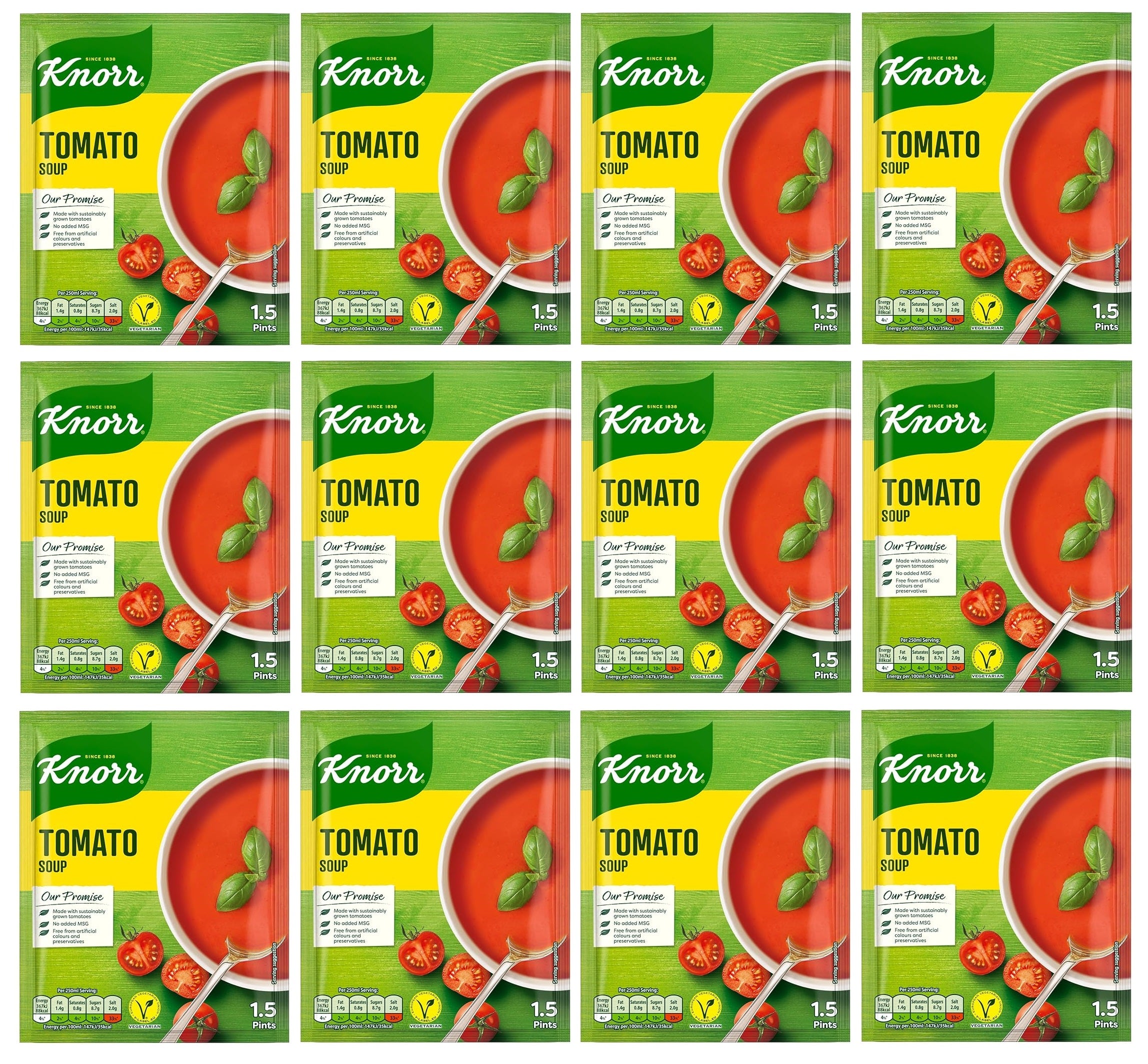 12 x Knorr Tomato Soup 1.5 Pints/86G