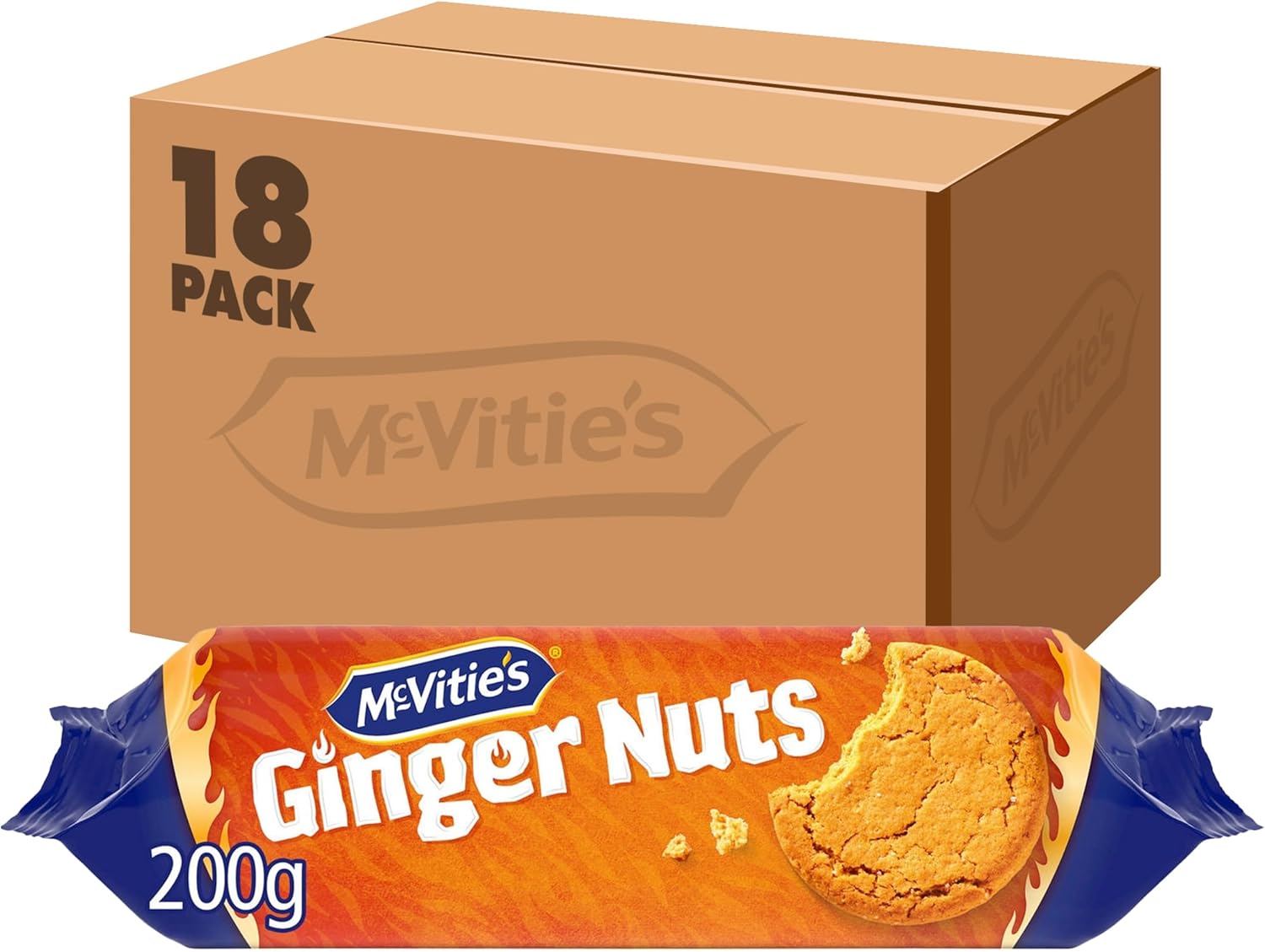 18 x Mcvitie's Ginger Nuts Biscuits 200G